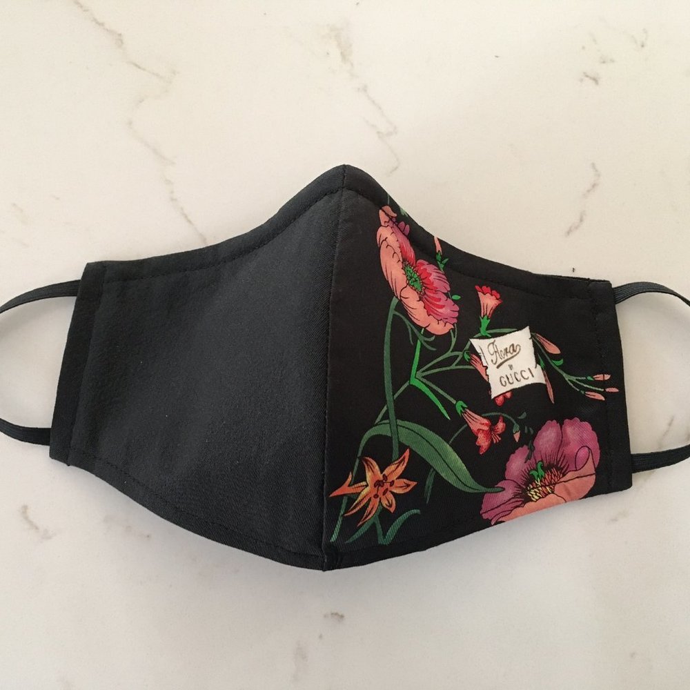 Silk Face Mask 3, Gucci Fabric, Filter Pocket